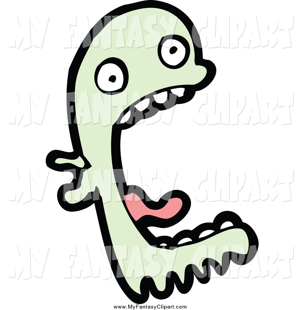 1024x1044 Clip Art Of A Green Ghost Screaming By Lineartestpilot