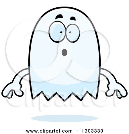 450x470 Clipart Of A Cartoon Happy Ghost Character Smiling