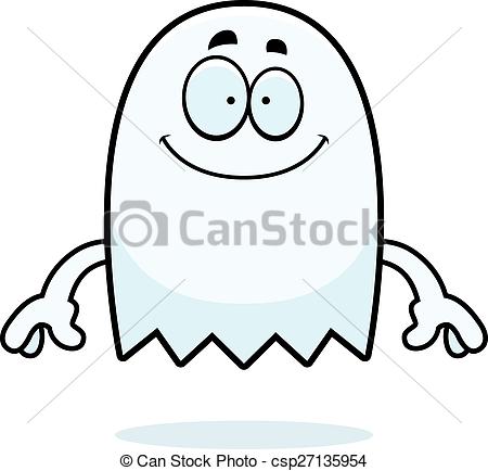 450x434 Happy Cartoon Ghost. A Cartoon Illustration Of A Ghost Clipart