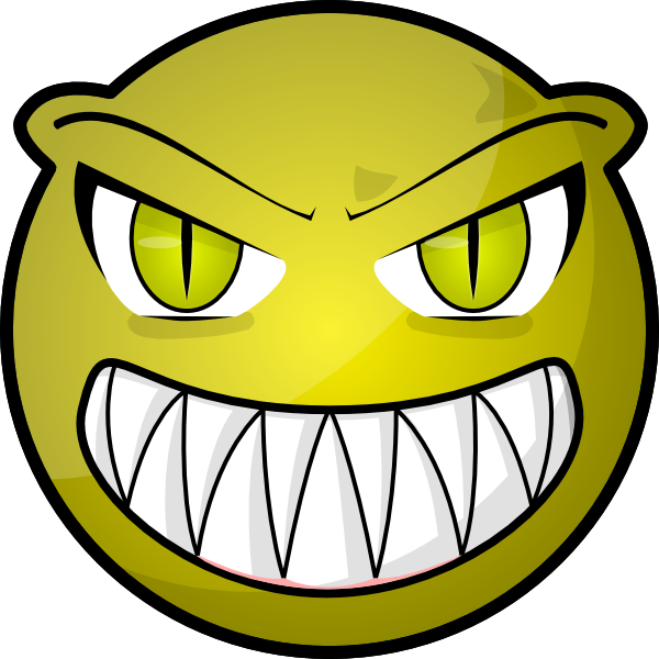 600x600 Scary Smiley Face Clipart