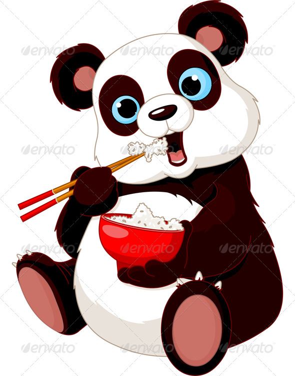 590x751 Panda Eating Rice Panda, Art Clipart And Bears