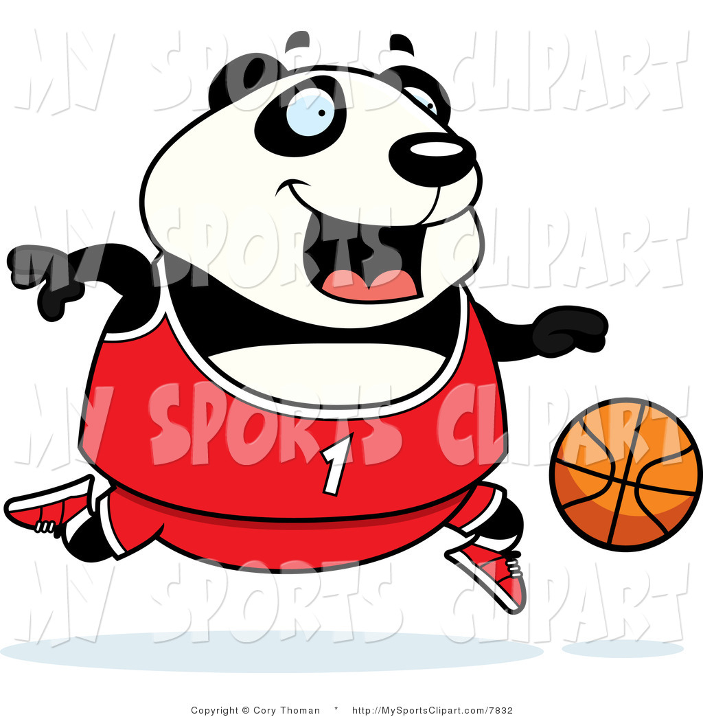 1024x1044 Sports Clip Art Of A Panda Playing Basketball In Red By Cory