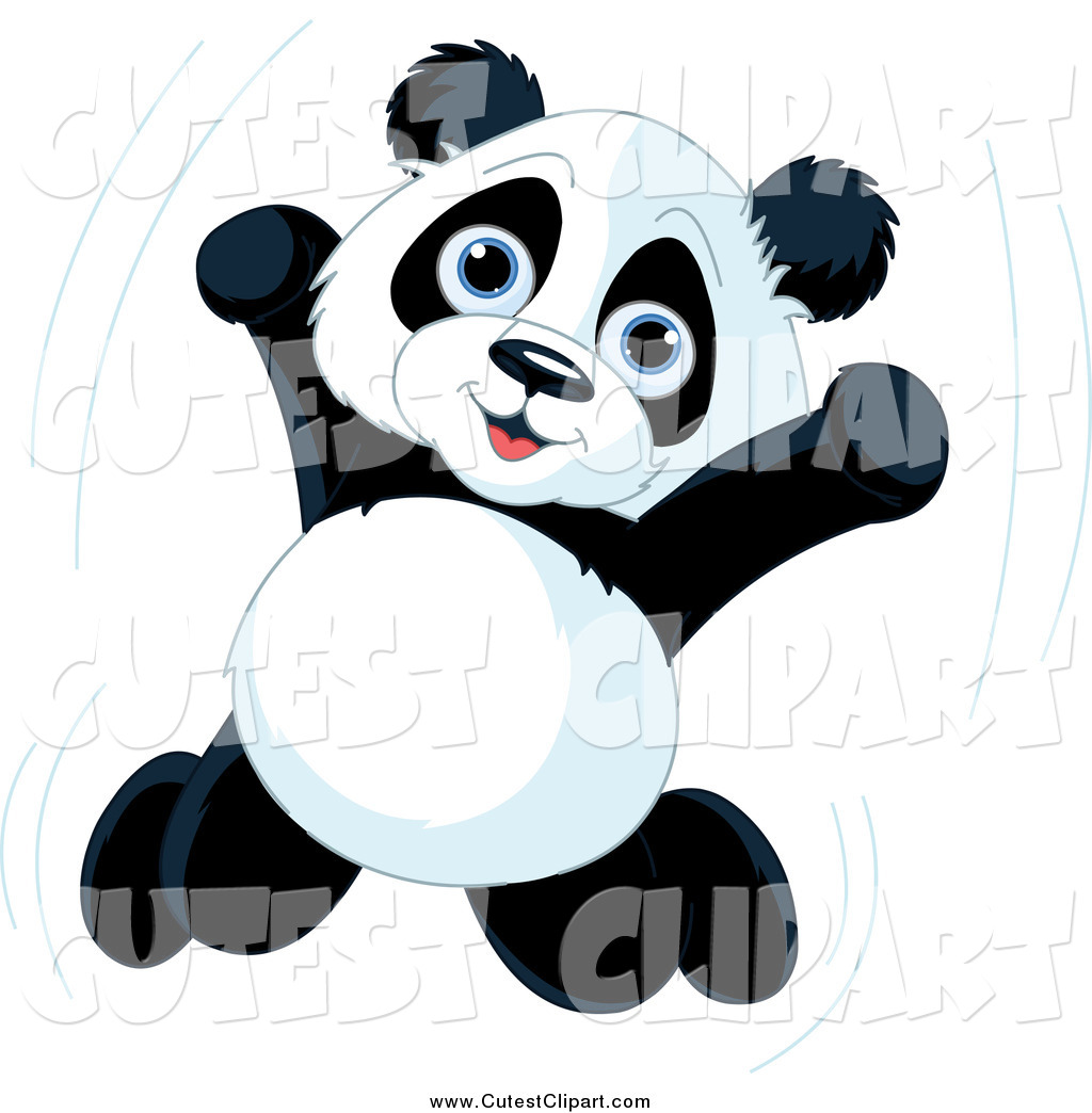 1024x1044 Vector Clip Art Of A Cute Happy Panda Jumping By Pushkin