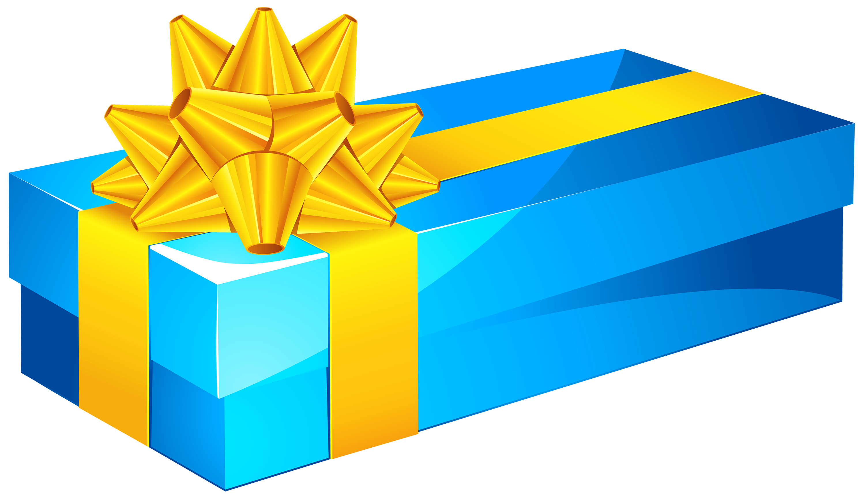 3000x1714 Blue Gift Box Png Clipart