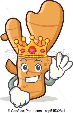 305x470 King Ginger Mascot Cartoon Style Vector Illustration Vector Clip