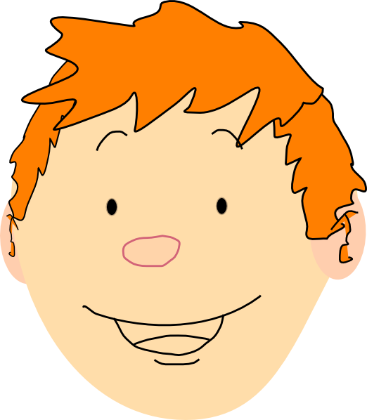522x598 Smiley Faced Ginger Boy Clip Art