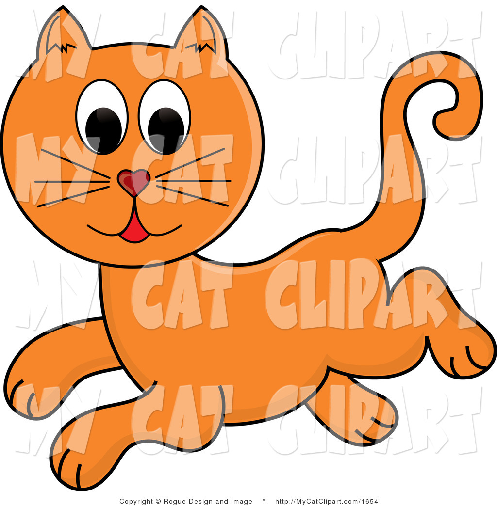 1024x1044 Vector Clip Art Of A Ginger Cat Jumping By Pams Clipart