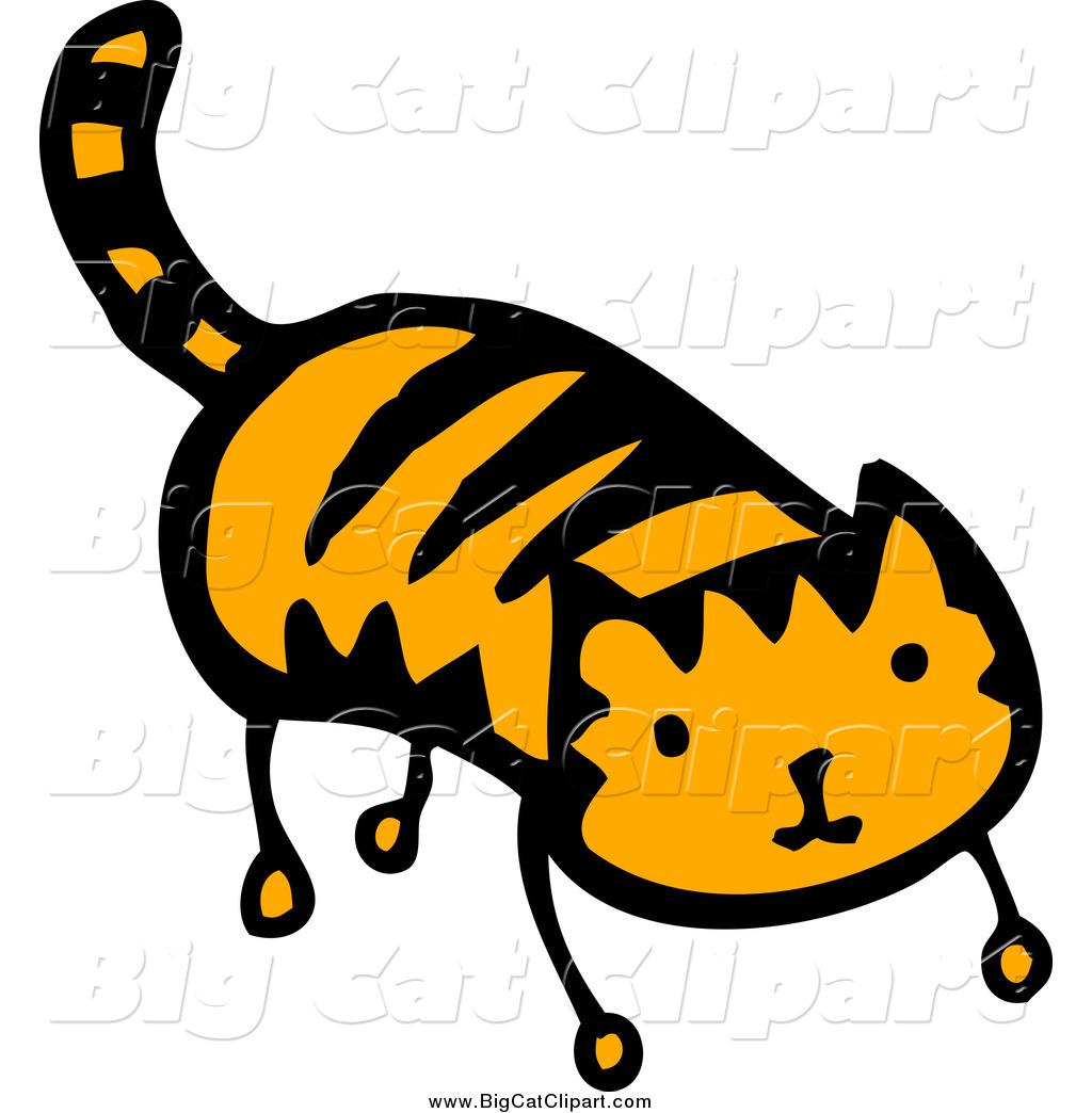 1024x1044 Big Cat Cartoon Vector Clipart Of A Tiger Ginger Cat By
