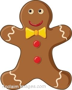 241x300 Clip Art Of A Smiling Gingerbread Man