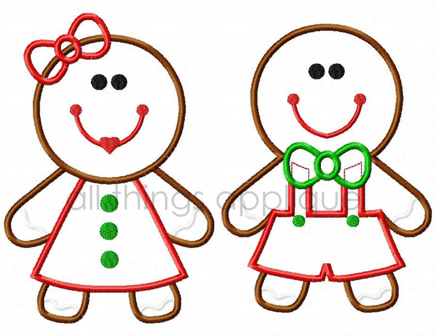 1500x1159 Gingerbread Boy And Girl Clipart