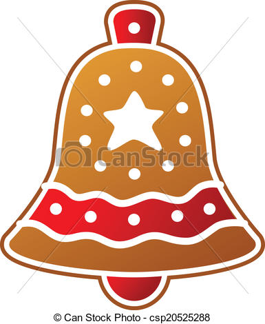 385x470 Gingerbread, Christmas Bell. Vintage, Christmas Gingerbread