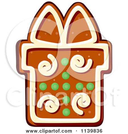 450x470 Clipart Of A Gift Gingerbread Christmas Cookie 1