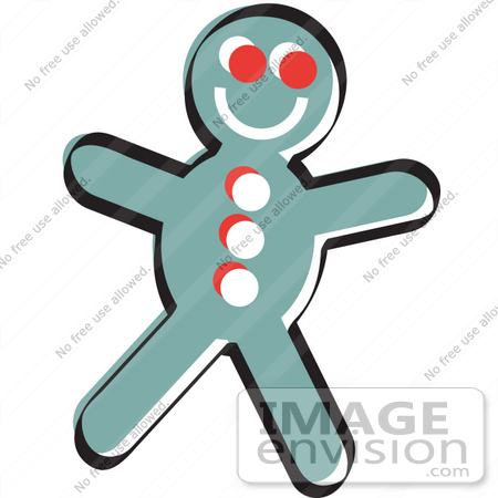 450x450 Royalty Free Cartoon Clip Art Of A Happy Gingerbread Man Cookie