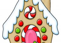 200x140 Gingerbread House Window Clipart