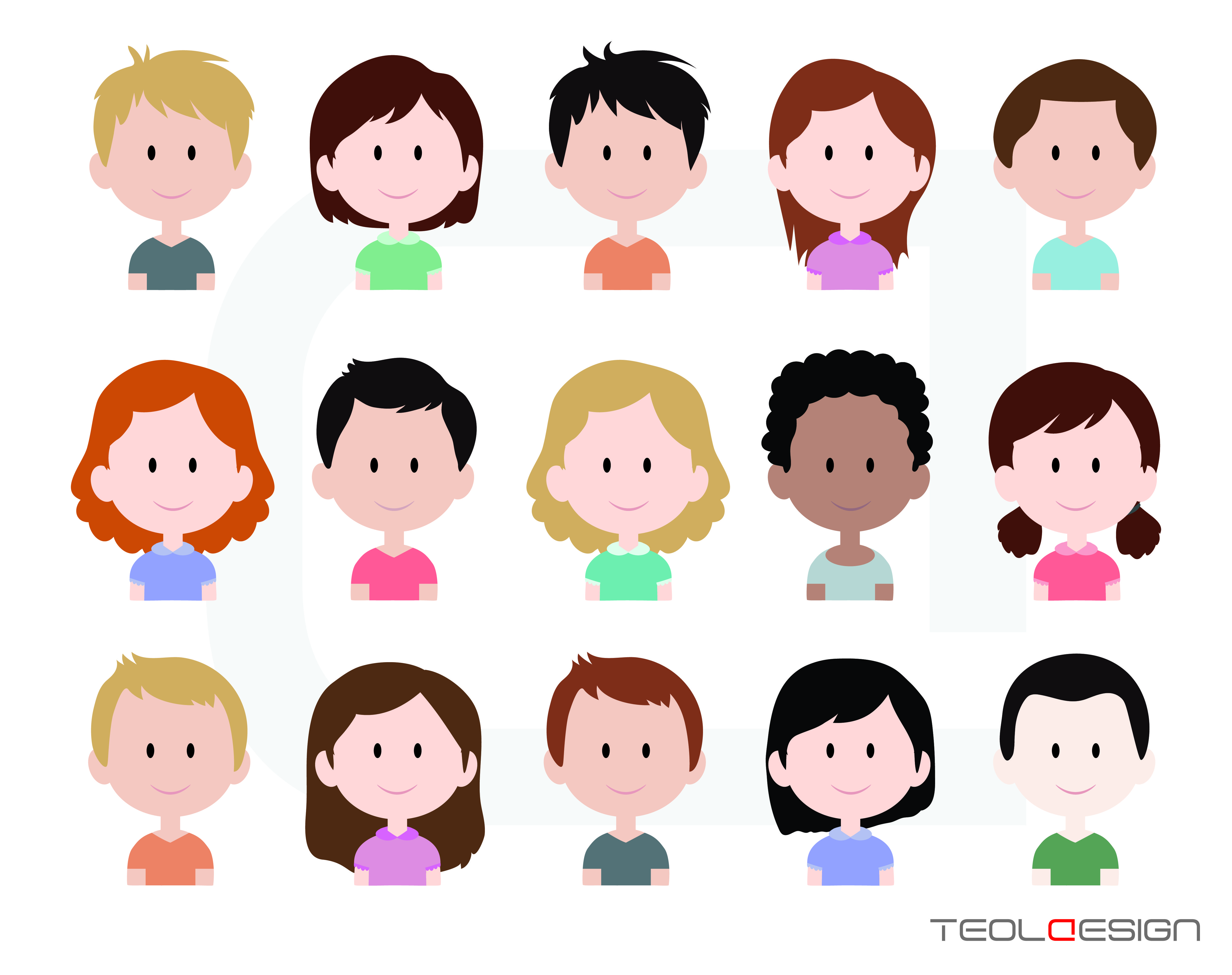 5000x3958 Eps Svg Png Cute Baby And Children Faces, Avatar, Icon, Digital