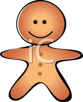 285x350 Gingerbread Man Clip Art 2 Image