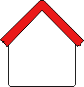 288x297 Gingerbread House Outline Clip Art