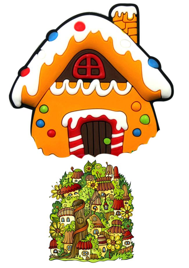650x920 Christmas House Clip Art House Shaped Gift Boxes Christmas Candy
