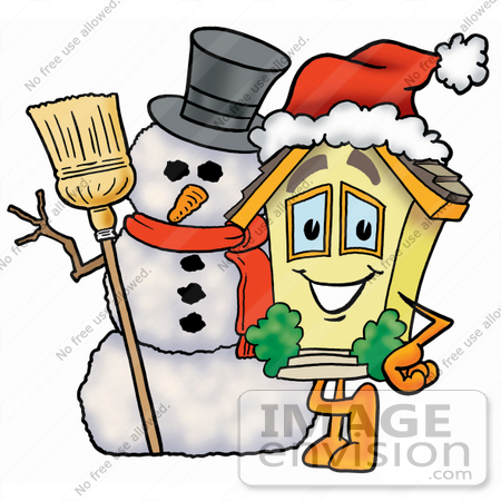 450x450 House Clipart Snowman 3621715