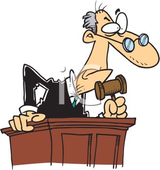 329x350 Mean Old Judge Cartoon