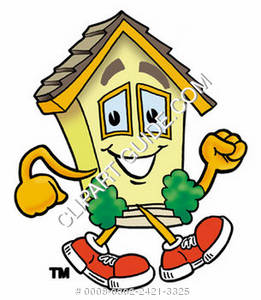 261x300 Cartoon House Walking