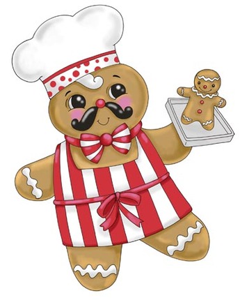345x430 Christmas Chef Clipart