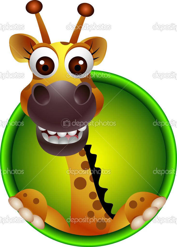 733x1023 Cartoon Giraffe Head Cute Giraffe Head Cartoon Stock Vector