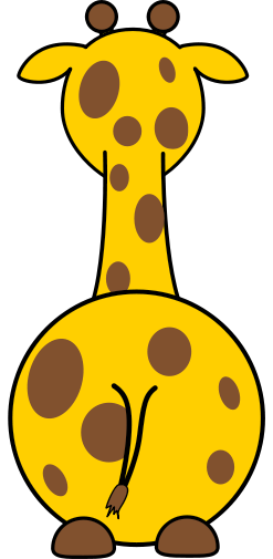 247x505 Free Giraffe Clipart