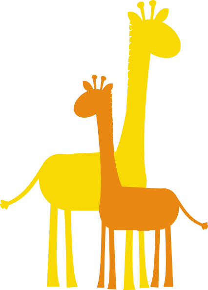 426x594 Darker Orange Giraffe Clip Art