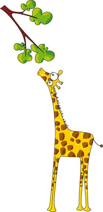 340x700 Sticker Decorativo Infantil A Girafa Clipart Box Animals
