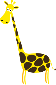 195x299 Cartoon Giraffe Clip Art