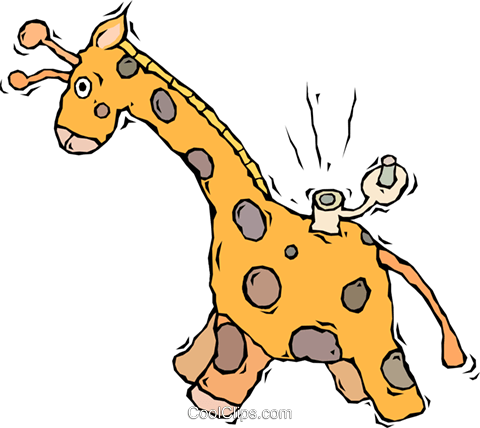 480x428 Giraffe, Toy, Wind Up Toy Royalty Free Vector Clip Art