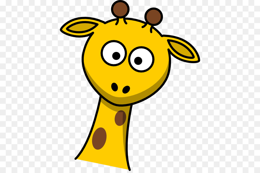 900x600 Giraffe Cartoon Face Clip Art