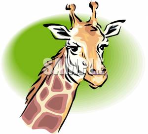 300x272 Clip Art Image The Head Of A Giraffe
