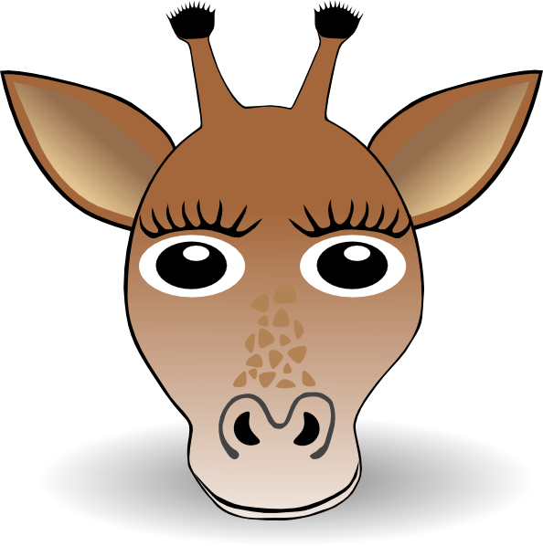 594x598 Giraffe Face Clip Art