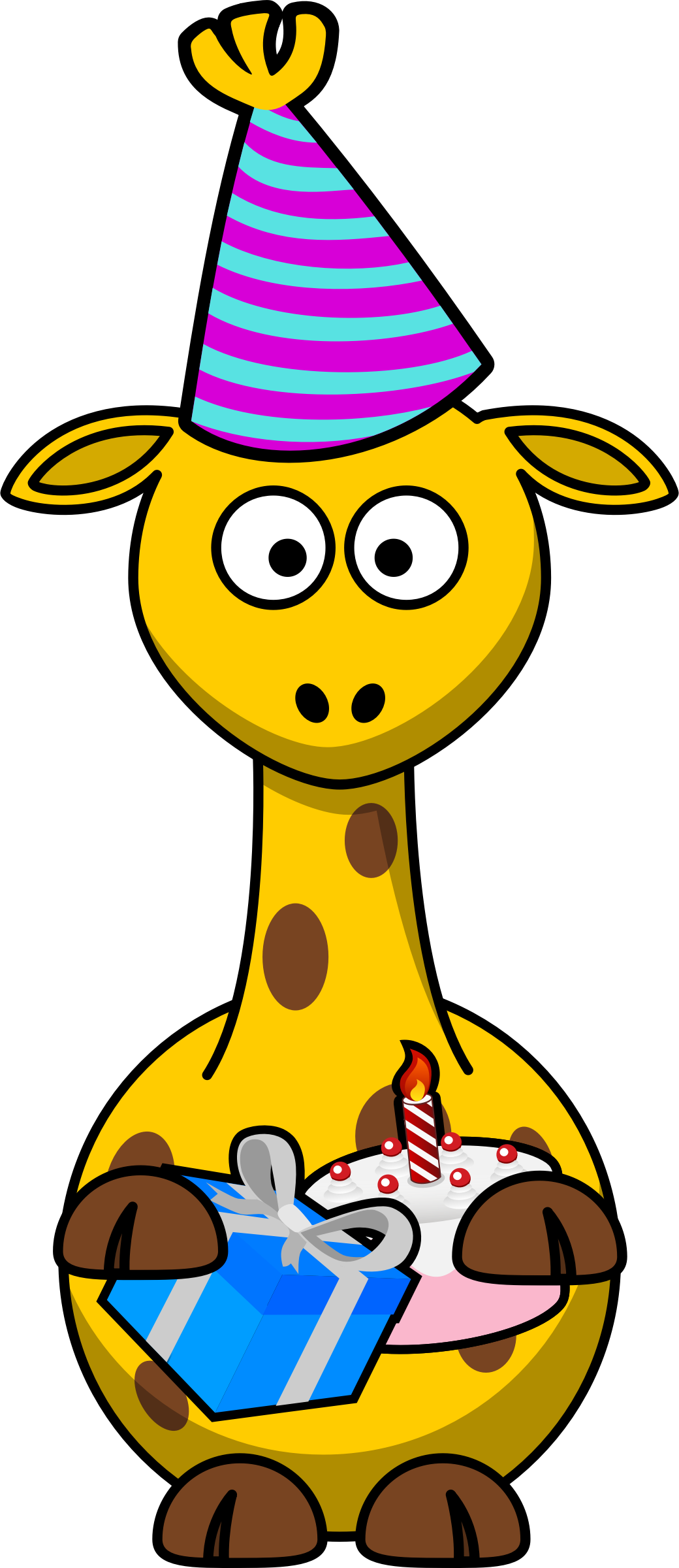 1040x2400 Giraffe Party Icons Png