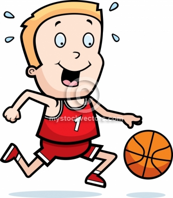 348x400 Boy Playing Basketball Clipart