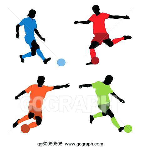 450x470 Clip Art Soccer Player Four Soccer Players Silhouettes Free Girl