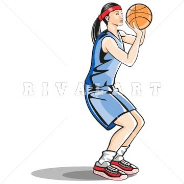 361x361 Girl Holding Basketball Clipart