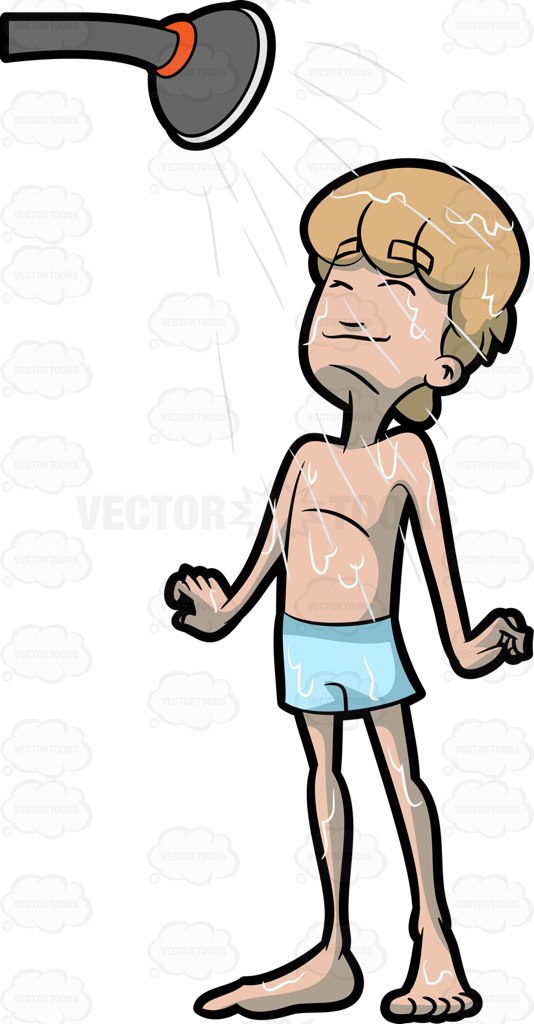 534x1024 A Man Feeling Happy And Light While In Rinsing In The Shower