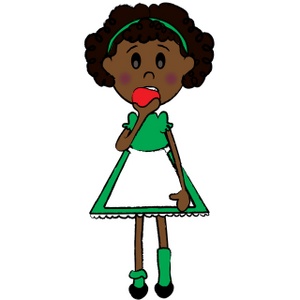 300x300 Little Girl Cartoon Clipart Image