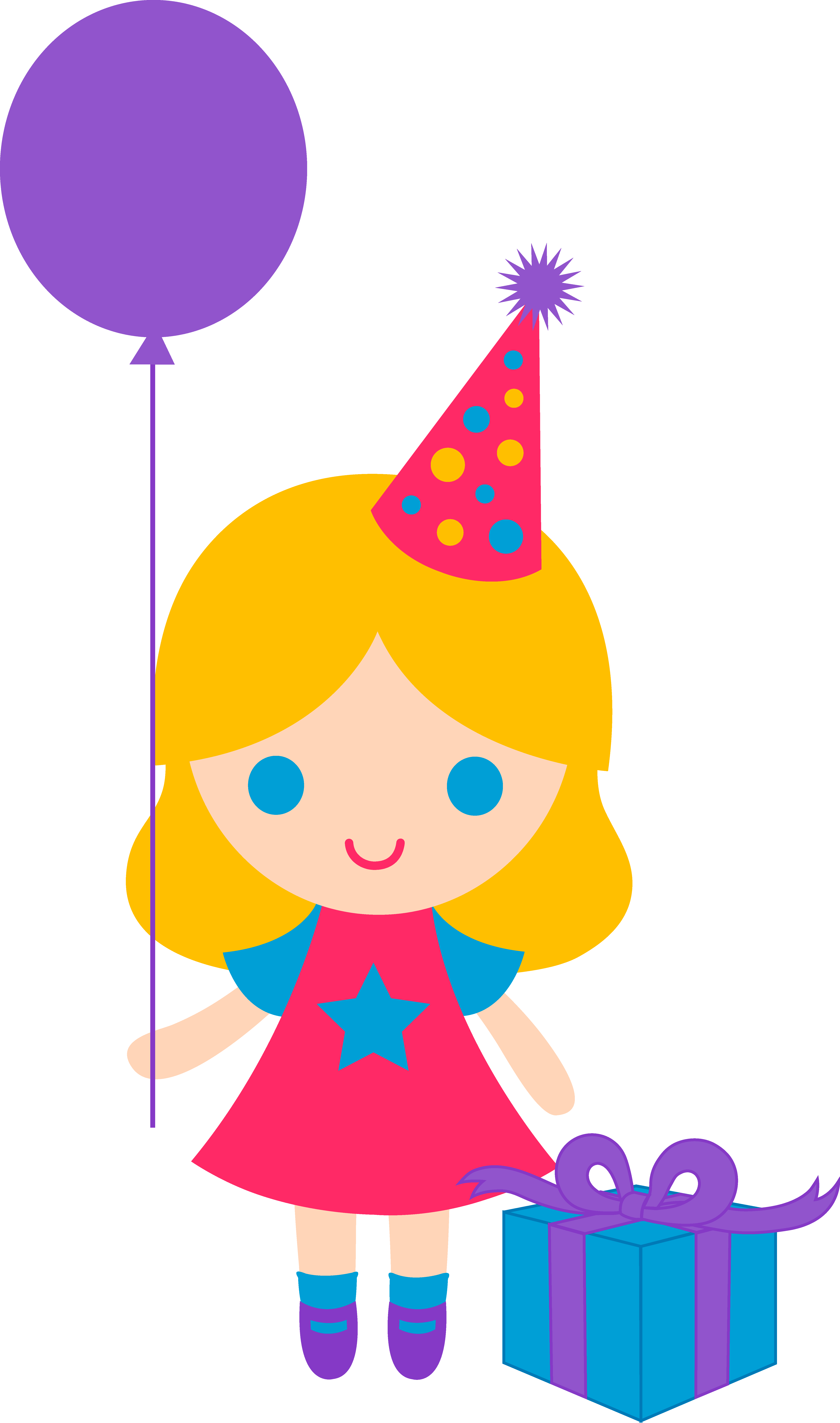 4986x8442 Birthday Girl Clipart