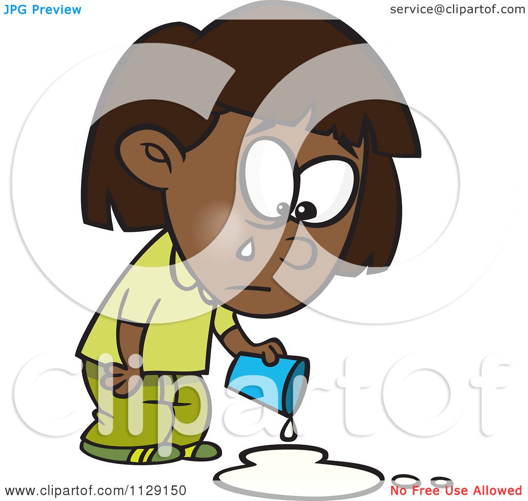 1080x1024 Cartoon Of A Black Girl Crying Over Spilled Milk