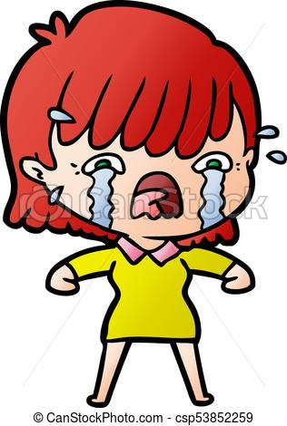316x470 Cartoon Girl Crying Clipart Vector