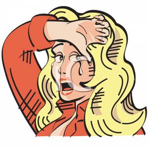 300x300 An Emotional Crying Blond Woman