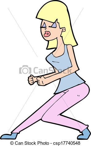 295x470 Cartoon Crazy Dancing Girl Eps Vector