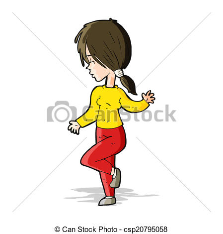 449x470 Cartoon Girl Dancing Clipart Vector