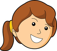 195x173 Girl Face Clipart