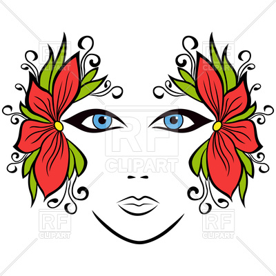 400x400 Abstract Colorful Female Face Royalty Free Vector Clip Art Image