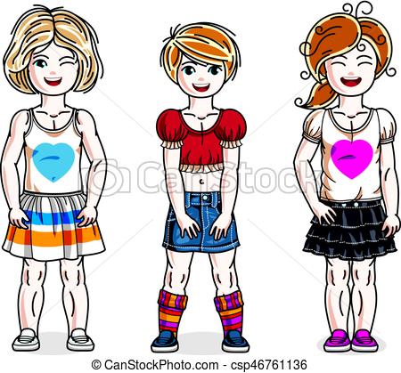 450x419 Beautiful Little Girls Cute Children Standing In Stylish